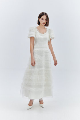 FAYEWOO(페이우) Fine Art Dress [WHITE] | S.I.VILLAGE (에스아이빌리지)