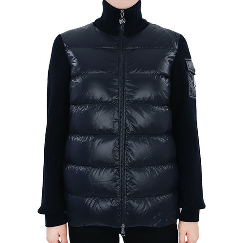 MONCLER(몽클레르) 디몬트 23 F/W 몽클레어 여성 퀼티드 니트 믹스 집업 자켓(네이비) 9B00020 M1131 778 | S.I.VILLAGE... 