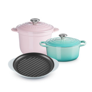 LE CREUSET(르크루제) [단독세트] 베스트 무쇠 3종 세트(고메2.0/그릴/냄비) | S.I.VILLAGE (에스아이빌리지)