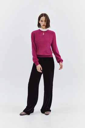 FAYEWOO(페이우) Soft Touch Cashmere Sweater [MAGENTA PINK] | S.I.VILLAGE (에스아이빌리지)