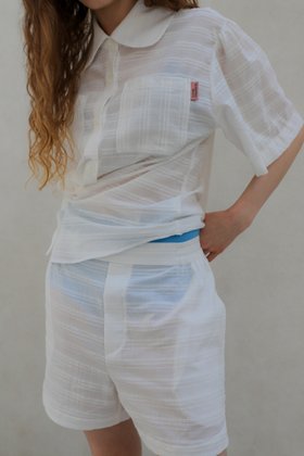 FRANKLY!(프랭클리) Lace Short Pajama Set , White | S.I.VILLAGE (에스아이빌리지)