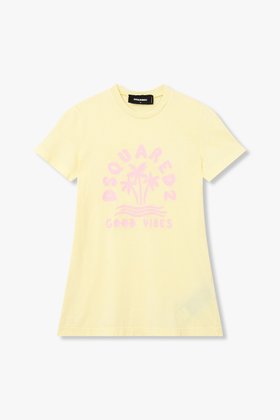 DSQUARED2(디스퀘어드2) 여성 팜트리 로고 크루넥 티셔츠 | S.I.VILLAGE (에스아이빌리지)