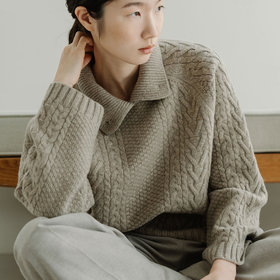 REPLAIN(리플레인) CASHMERE10 OVERSIZE SWEATER_BEIGE | S.I.VILLAGE (에스아이빌리지)