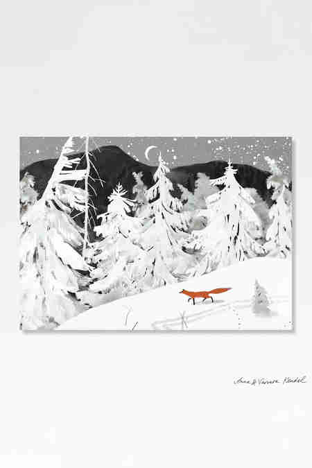 PINZLE(핀즐) [12 리미티드 에디션] 안나 & 바바라 켄델, A Fox in a Snowy Forest(A1 Size) | S.I.VILLAGE (에스아이빌리지)