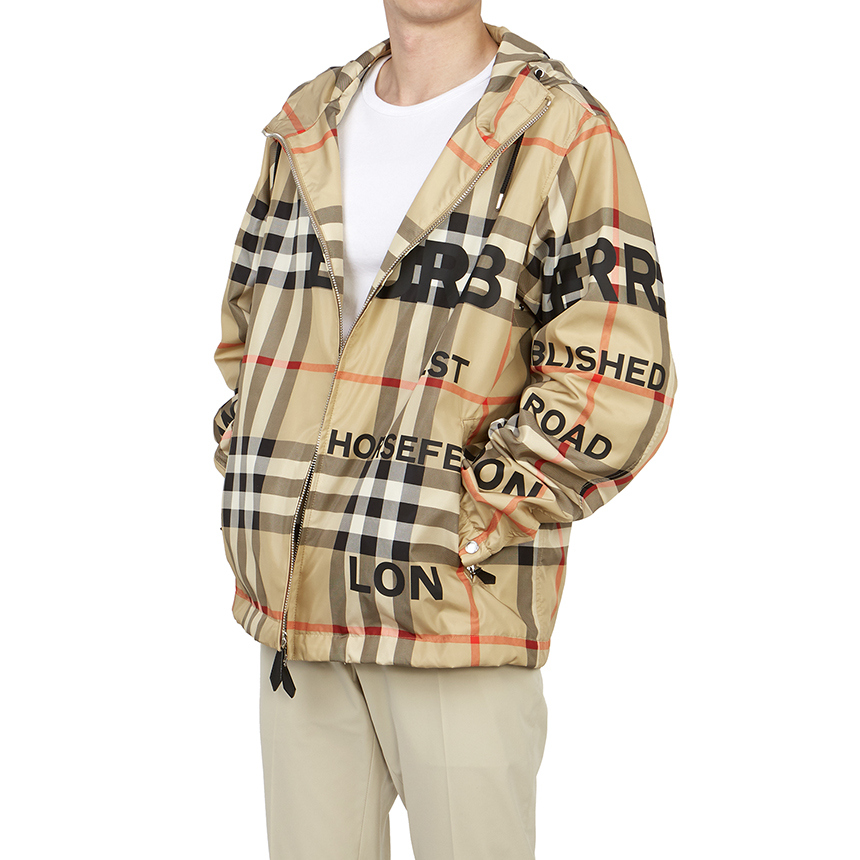 BURBERRY(버버리) [BURBERRY] 버버리 호스페리 체크 남성 후드