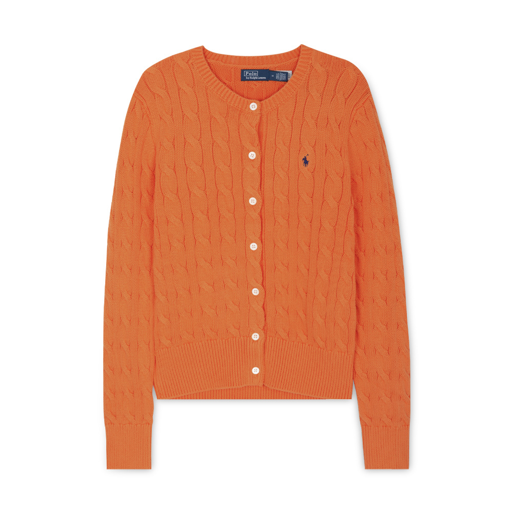 POLO RALPH LAUREN(폴로랄프로렌) 폴로랄프로렌 여성 포니 로고 자수 오렌지 가디건 211891643 008 | S ...