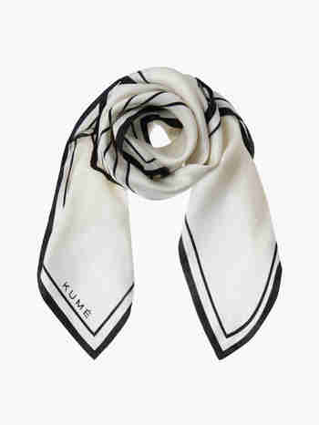 KUME(쿠메) KUME Classic Silk Scarf , Ivory | S.I.VILLAGE (에스아이빌리지)