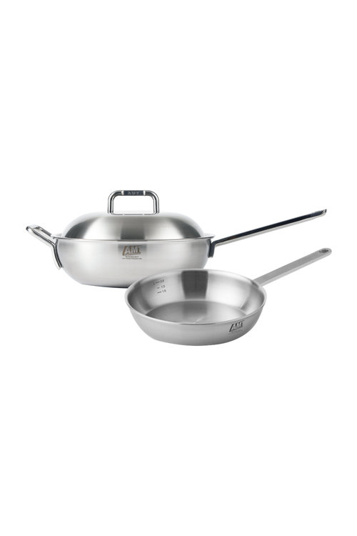 AMT(에이엠티) AMT 316TI 스텐 2종세트(소테팬26cm,편수웍28cm) | S.I.VILLAGE (에스아이빌리지) [AMT]AMT 316TI 스텐 2종세트... 