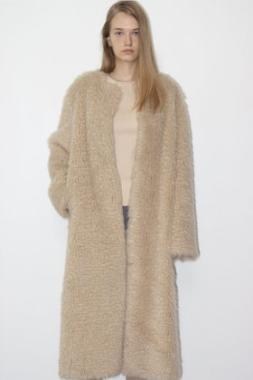 LEHA(레하) BEIGE CALUM FAUX FUR COAT (BEIGE) | S.I.VILLAGE (에스아이빌리지)