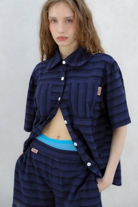 FRANKLY!(프랭클리) Lace Short Pajama Set , Navy | S.I.VILLAGE (에스아이빌리지)