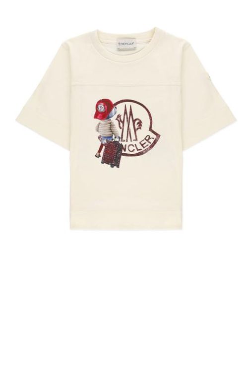 MONCLER(몽클레어) 25SS 주니어 몽클레어 티셔츠 954 8D00001 89AT9050 Ivory | S.I.VILLAGE (에스아이빌리지) [MONCLER]25SS... 
