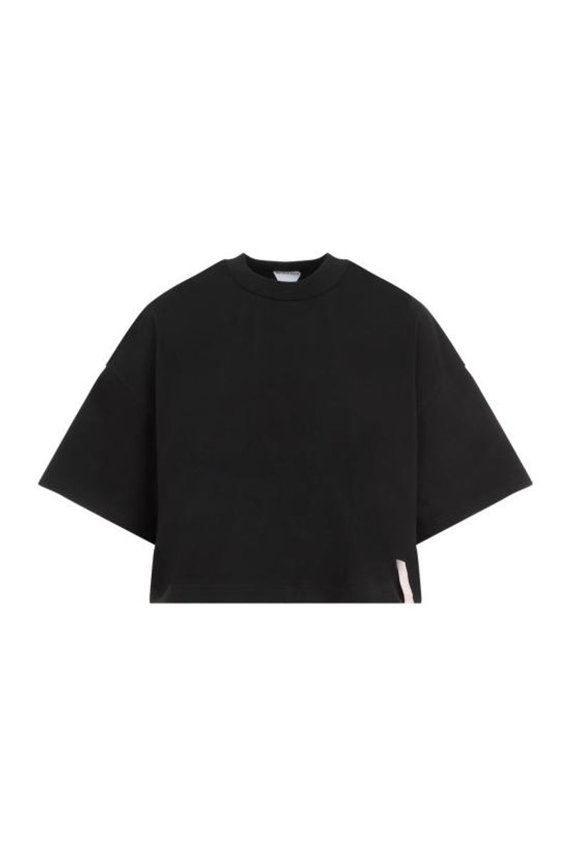BOTTEGA VENETA(보테가베네타) 24FW 보테가베네타 반팔 티셔츠 804284 V4N50 1000 BLACK | S.I ...