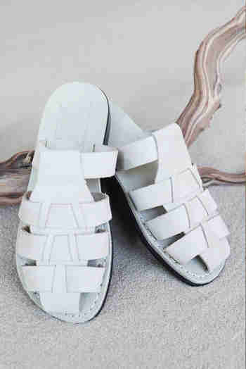 JERUSALEM SANDALS(예루살렘 샌들) [예루살렘 샌들X마리떼] NO.1063 MICHAEL SLIDE_WHITE NUBUCK | S.I.VILLAGE (에스아이빌리지)