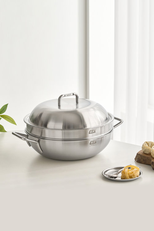 AMT(에이엠티) AMT 316Ti 통5중 샤프 파티웍 32cm | S.I.VILLAGE (에스아이빌리지) [AMT]AMT 316Ti 통5중 샤프 파티웍 32cm - 