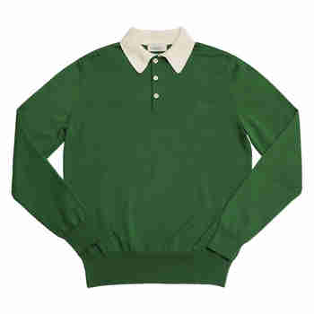 SORTIE(솔티) Combination Polo Knit (Green) | S.I.VILLAGE (에스아이빌리지)