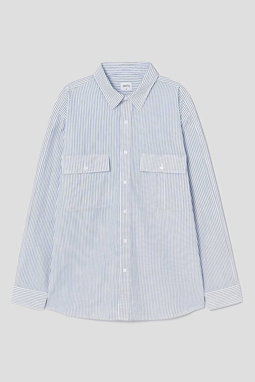 SHIFT.G(시프트지) Stripe Cloud Shirts White (GS5264CL21) | S.I.VILLAGE (에스아이빌리지) [SHIFT.G]Stripe Cloud Shirts  White... 