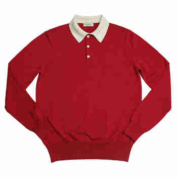 SORTIE(솔티) Combination Polo Knit (Red) | S.I.VILLAGE (에스아이빌리지)