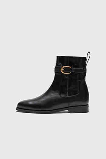 EENK(잉크) ZOOT Buckled Ankle Boots - Black | S.I.VILLAGE (에스아이빌리지)