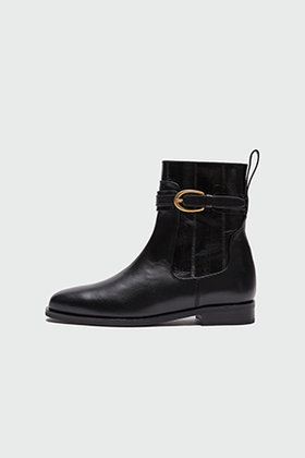 EENK(잉크) ZOOT Buckled Ankle Boots - Black | S.I.VILLAGE (에스아이빌리지)