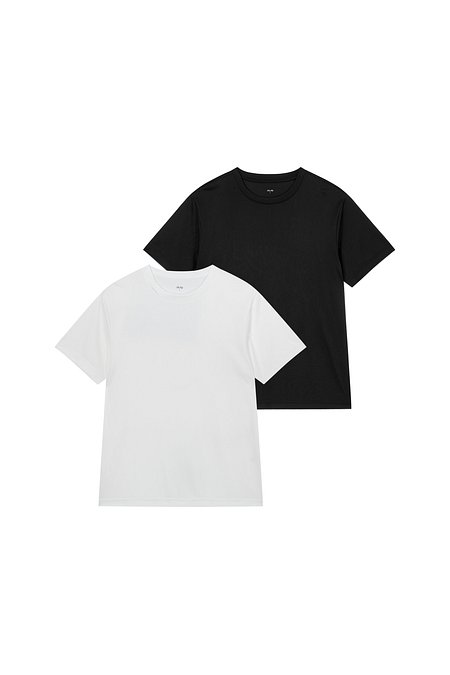 JAJU(자주) 남녀공용 퀵드라이 라운드넥 티셔츠 2매 | S.I.VILLAGE (에스아이빌리지)