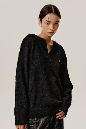 J.CHUNG(제이청) Tail Collar knit_Black | S.I.VILLAGE (에스아이빌리지)