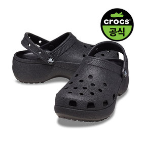 CROCS(크록스) 여성 CLASSIC PLATFORM GLITTER CLOGW BK (24SWCL207241) | S.I.VILLAGE (에스아이빌리지)