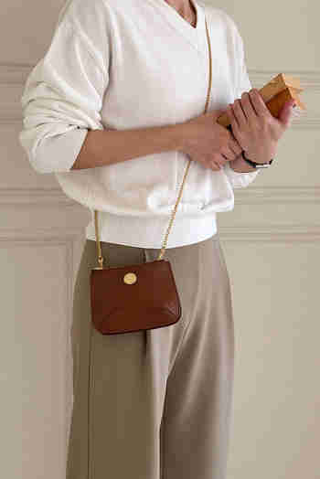 COTE DE MOI(꼬떼드무아) Ecrin mini double chain bag - Caramel | S.I.VILLAGE (에스아이빌리지)