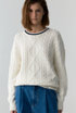 line cable knit - ivory