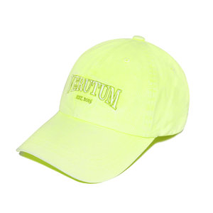 VERUTUM(베루툼) HW-BC199P : Serif Small Arch Logo Pigment Deep CapㅣYellow Green | S.I.VILLAGE (에스아이빌리지)