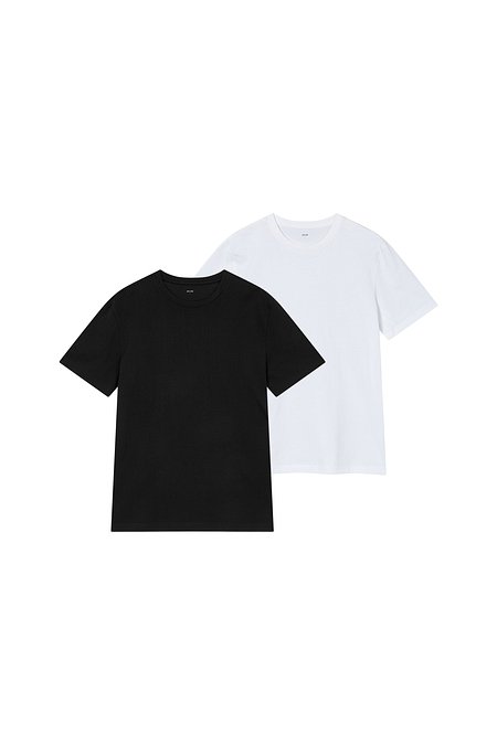 JAJU(자주) 남녀공용 코튼 루즈핏 롱 티셔츠 2매 | S.I.VILLAGE (에스아이빌리지)