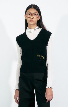 TAZE(테이즈) Euphoria Knit Vest (Black) | S.I.VILLAGE (에스아이빌리지)
