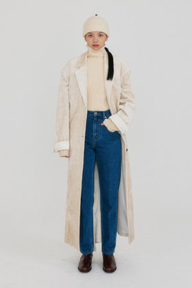 EENK(잉크) ZIZZ Transformative Long Coat - Ivory | S.I.VILLAGE (에스아이빌리지)