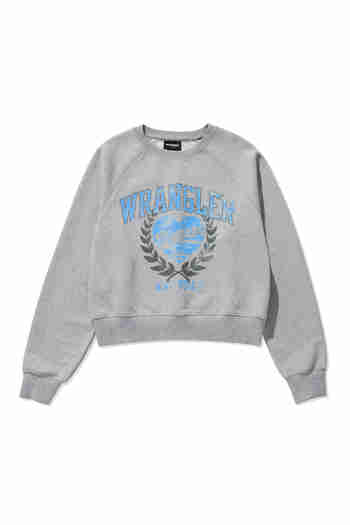 WRANGLER(랭글러) (W) Bay Heart Sweatshirt Melange Grey | S.I.VILLAGE (에스아이빌리지)