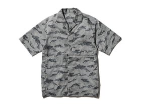 SNOW PEAK(스노우 피크) Printed Breathable Quick Dry Shirt Khaki SH-24SU003KH | S.I.VILLAGE (에스아이빌리지)