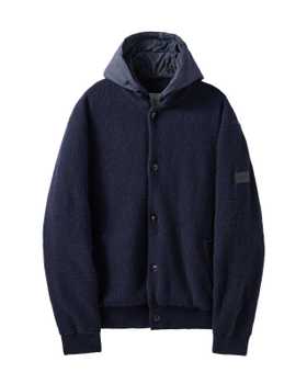 BROMPTON LONDON(브롬톤 런던) HOOD DETACHABLE HYBRID CARDIGAN  - NAVY (P244UCD403) | S.I.VILLAGE (에스아이빌리지)