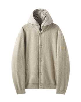 BROMPTON LONDON(브롬톤 런던) HOOD DETACHABLE HYBRID CARDIGAN  - L/BEIGE (P244UCD403) | S.I.VILLAGE (에스아이빌리지)