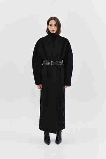 FAYEWOO(페이우) Cashmere Shawl Coat [BLACK] | S.I.VILLAGE (에스아이빌리지)