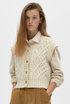 cable knit vest - ivory