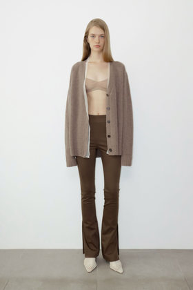 LEHA(레하) RHOINE TRIMMED CARDIGAN (BROWN) 11/9 순차발송 | S.I.VILLAGE (에스아이빌리지)