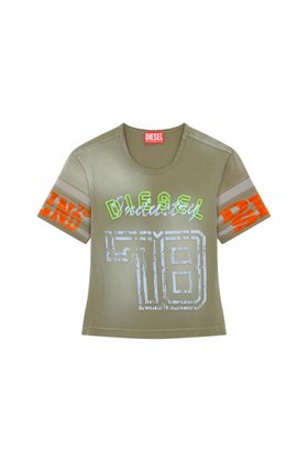 DIESEL(디젤) 여성 멀티 로고 포인트 티셔츠 | S.I.VILLAGE (에스아이빌리지)