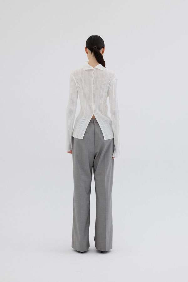 HIGH NECK RIB KINT TOP_OFF WHITE