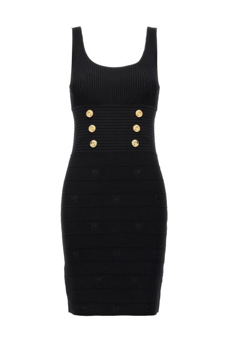 PINKO(핑코) 24SS 핑코 미디 원피스 102879A1LKZ99 Black | S.I. PINKO(핑코) 24SS 핑코 미디 원피스 102879A1LKZ99 Black | S.I.