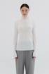 HIGH NECK RIB KINT TOP_OFF WHITE