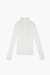 HIGH NECK RIB KINT TOP_OFF WHITE