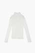 HIGH NECK RIB KINT TOP_OFF WHITE