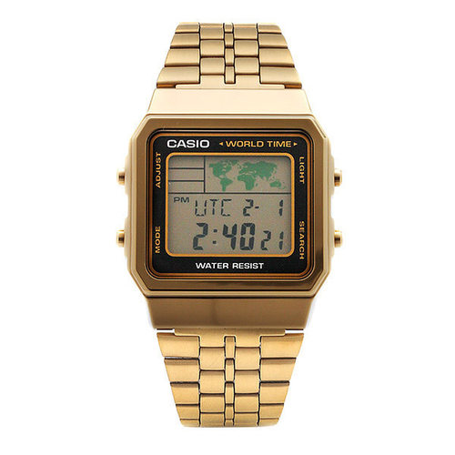 CASIO(카시오) 카시오 A500WGA-1DF (A500WGA-1) 디지털 스퀘어 빈티지 레트로 월드타임 공용 메탈시계 | S.I.VILLAGE (에스아이빌리지)... 