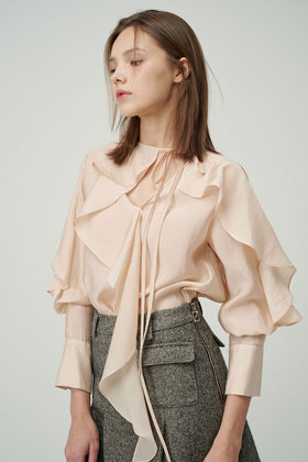 02ARMOIRE(세컨드 아르무아) Sera  Blouse _ Peach | S.I.VILLAGE (에스아이빌리지)