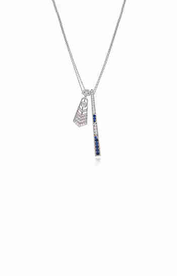 DIA MOMO(디아모모) 디아모모 ART DECO Sapphire Pendant Necklace 65cm | S.I.VILLAGE (에스아이빌리지)