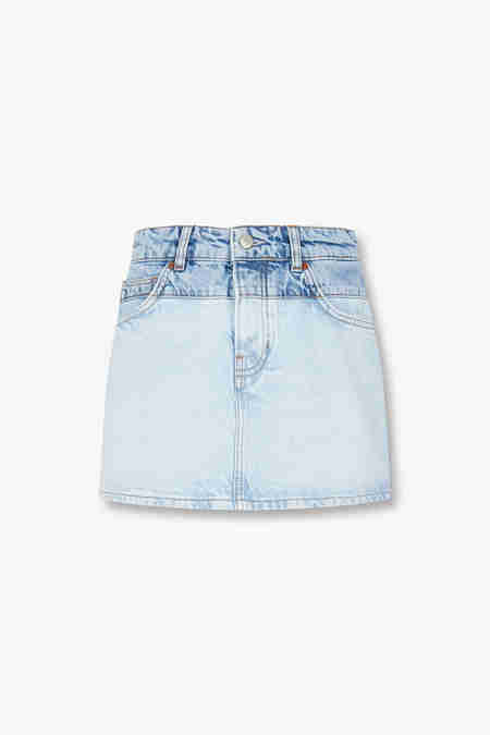 REFORMATION(리포메이션) 배색 데님 미니 스커트 (Hazel Denim Mini Skirt) | S.I.VILLAGE (에스아이빌리지)