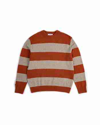 BROMPTON LONDON(브롬톤 런던) SOFT WOOL STRIPE SWEATER - ORANGE (P234MKT223) | S.I.VILLAGE (에스아이빌리지)